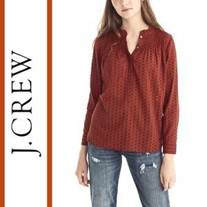 J. Crew/Point Sur | 'Clip Dot' Ruffle Popover Top